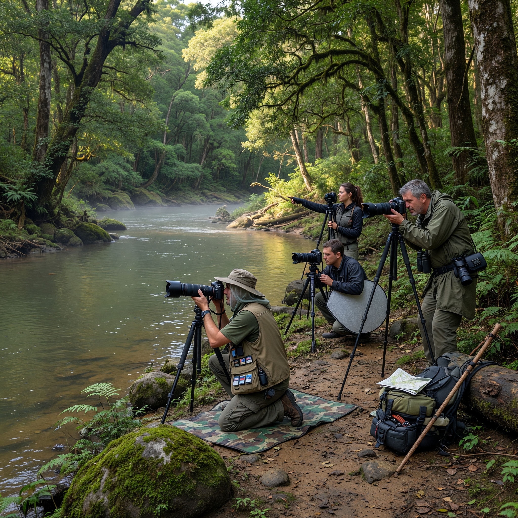 Fotos de pesca en ríos y naturaleza